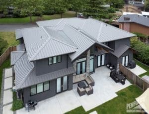 Penfolds Roofing - New Roof Construction - Ziplok Metal Roofing Grey - 2